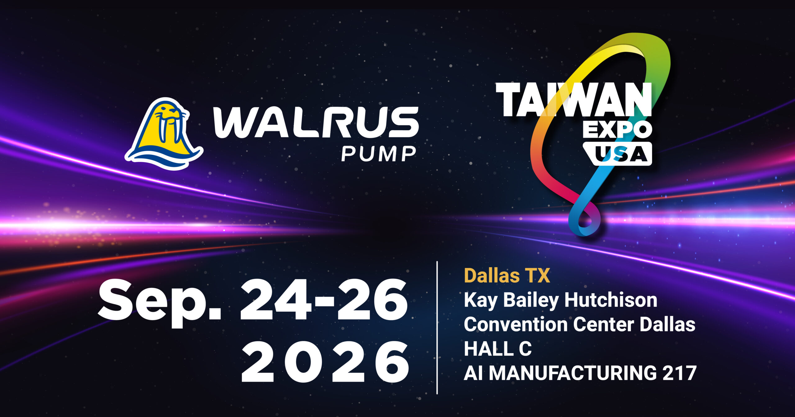 WALRUS PUMP at Taiwan Expo USA 2026