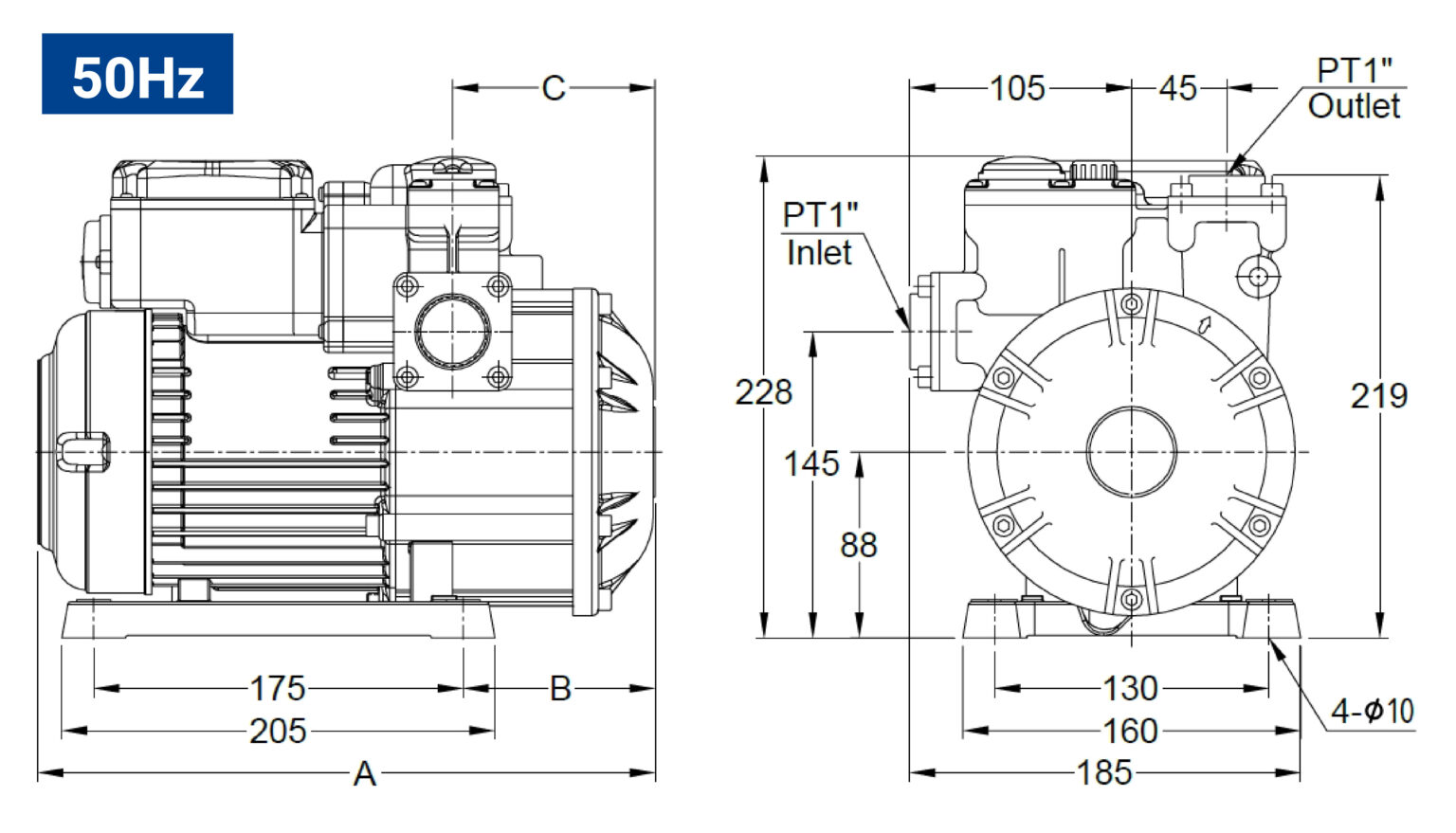HS B 50Hz材積圖(內銷)