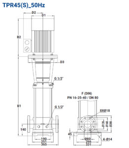 TPR50Hz材積_TPR45(S)_50Hz