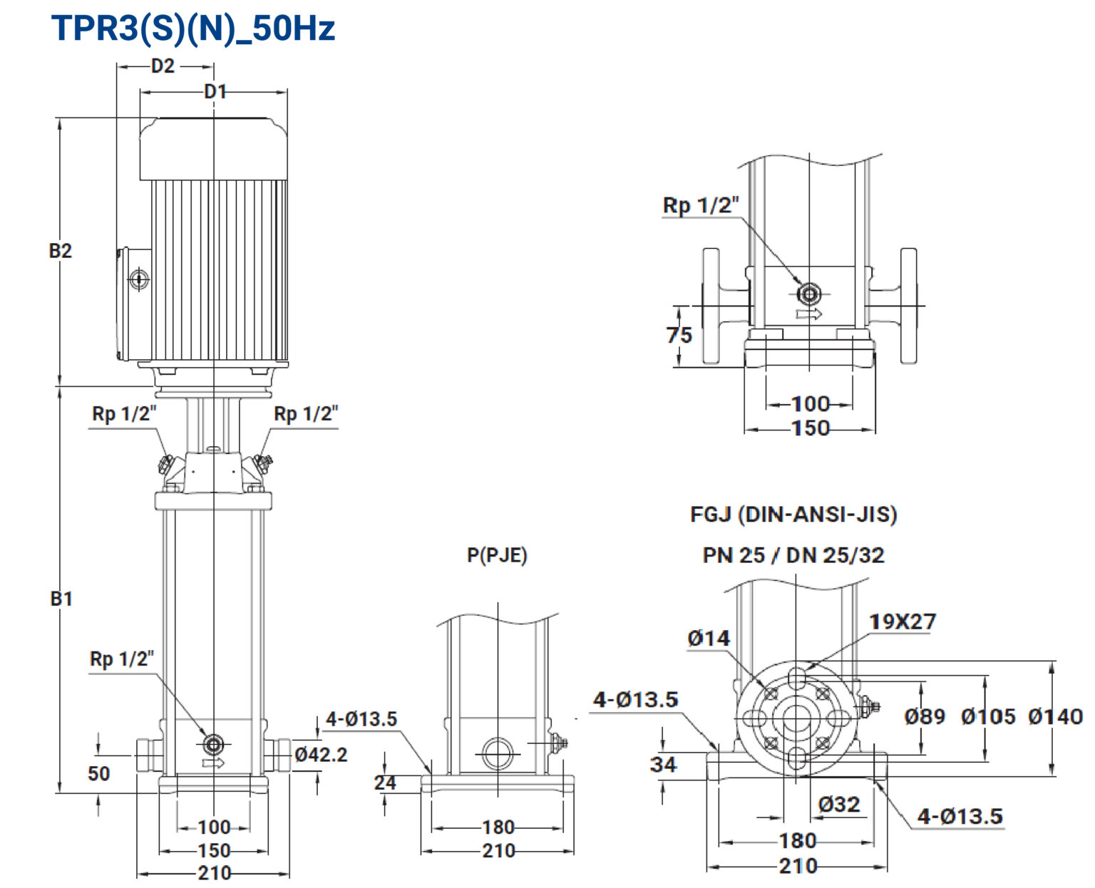TPR50Hz材積_新新_TPR3(S)(N)_50Hz