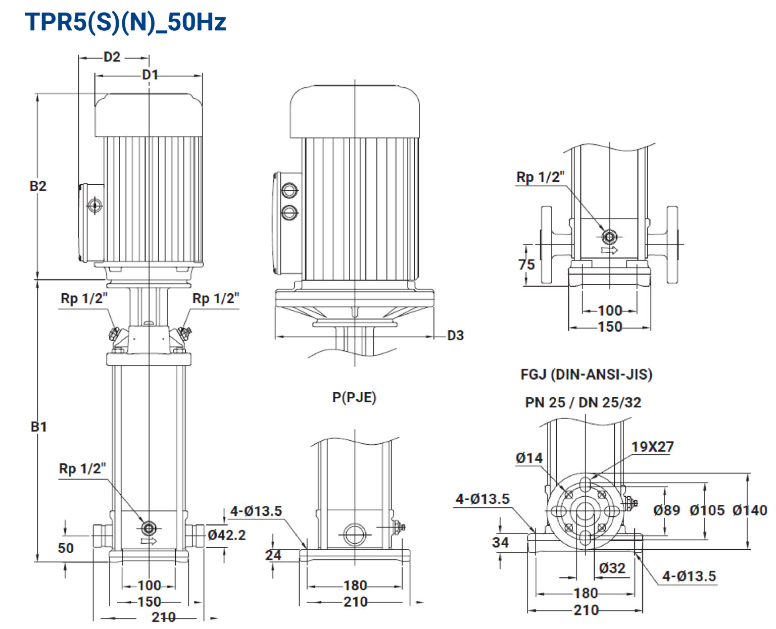 TPR50Hz材積_新新_TPR5(S)(N)_50Hz