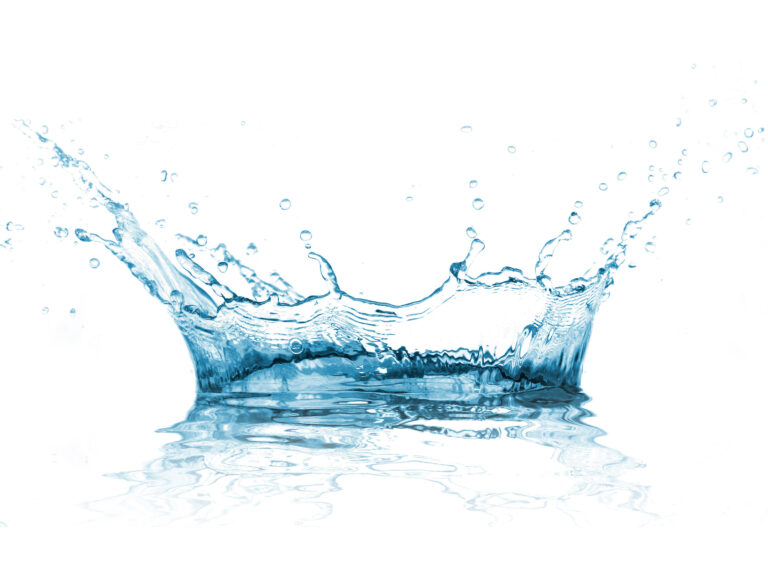 a splash of water