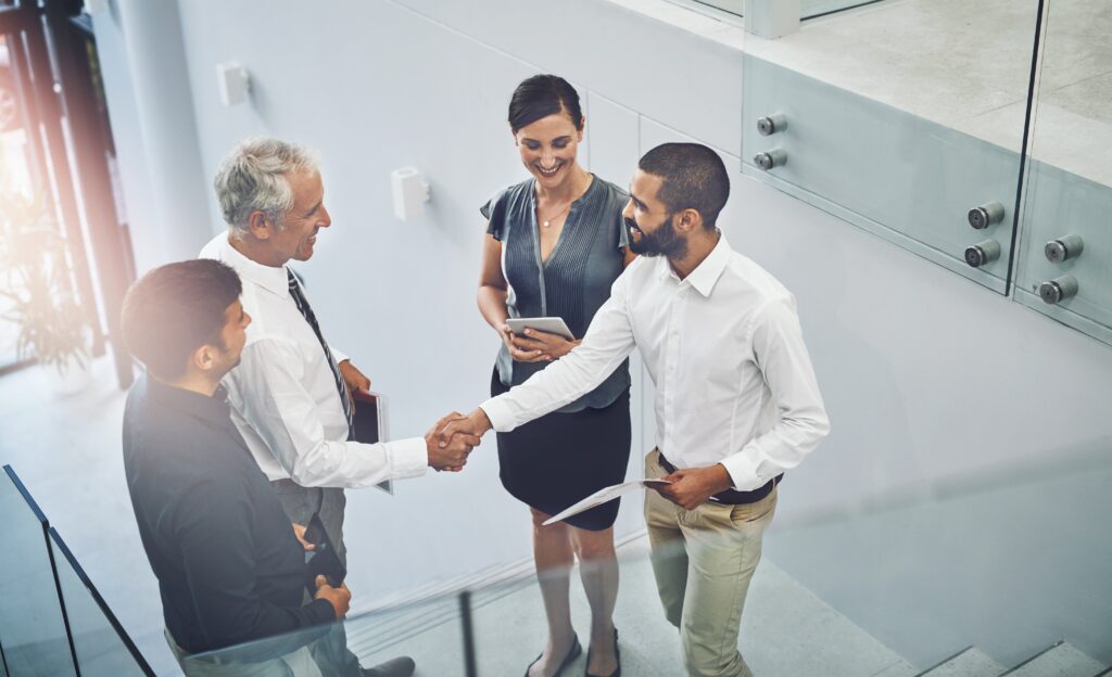 Business,People,,Above,Or,Handshake,In,Agreement,For,Greeting,,Meeting