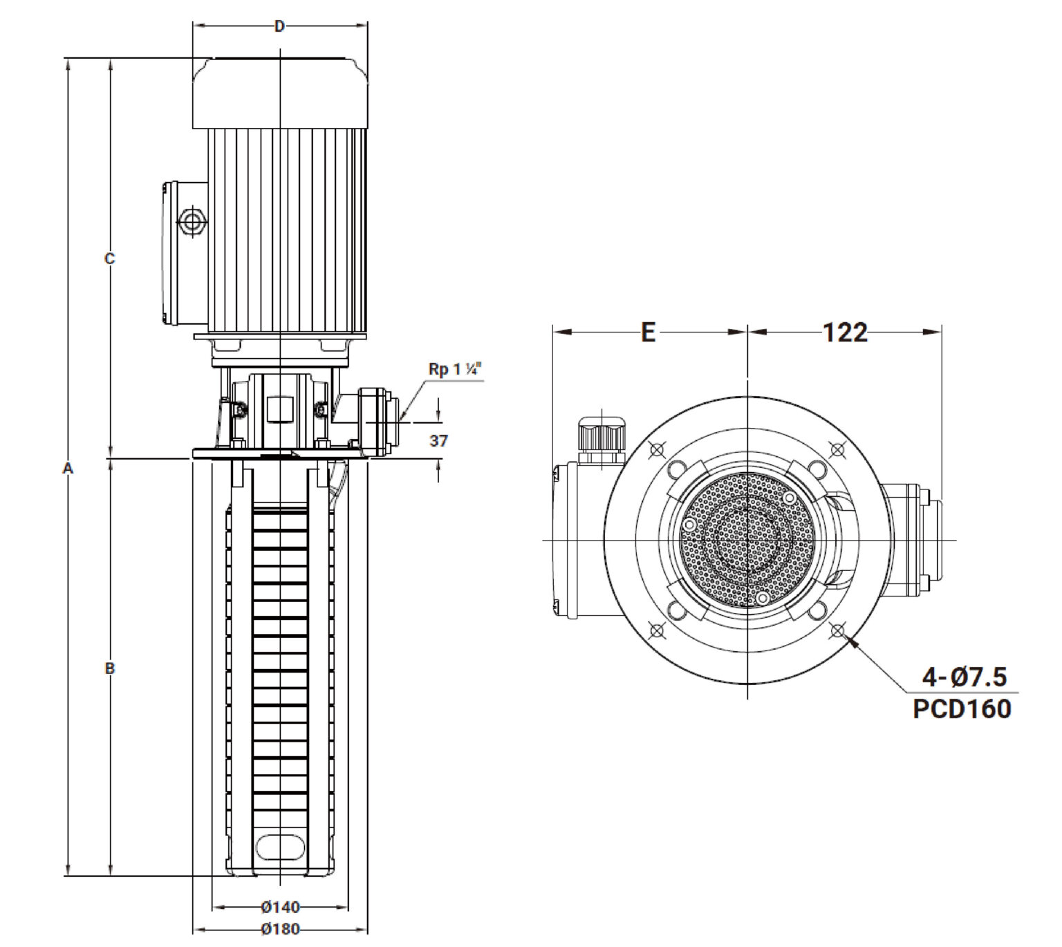 內外銷共用 TPRK1~5T 50Hz材積圖
