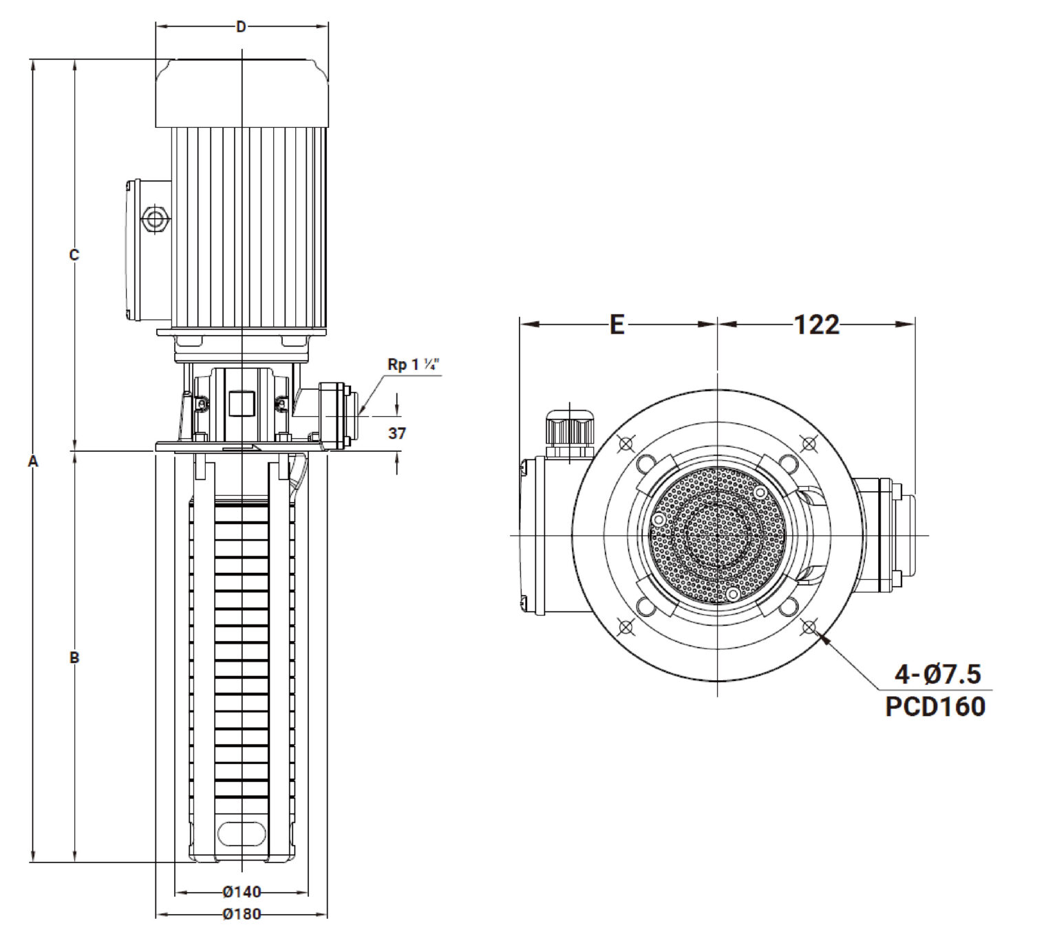 內外銷共用 TPRK1~5T 60Hz材積圖
